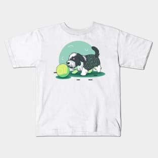 Dog playing with Ball 3 Kids T-Shirt